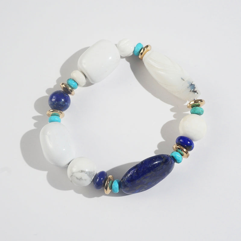 Lapis Lazuli, Dendritic Agate, Turquoise Mixed Gemstones - Gaea