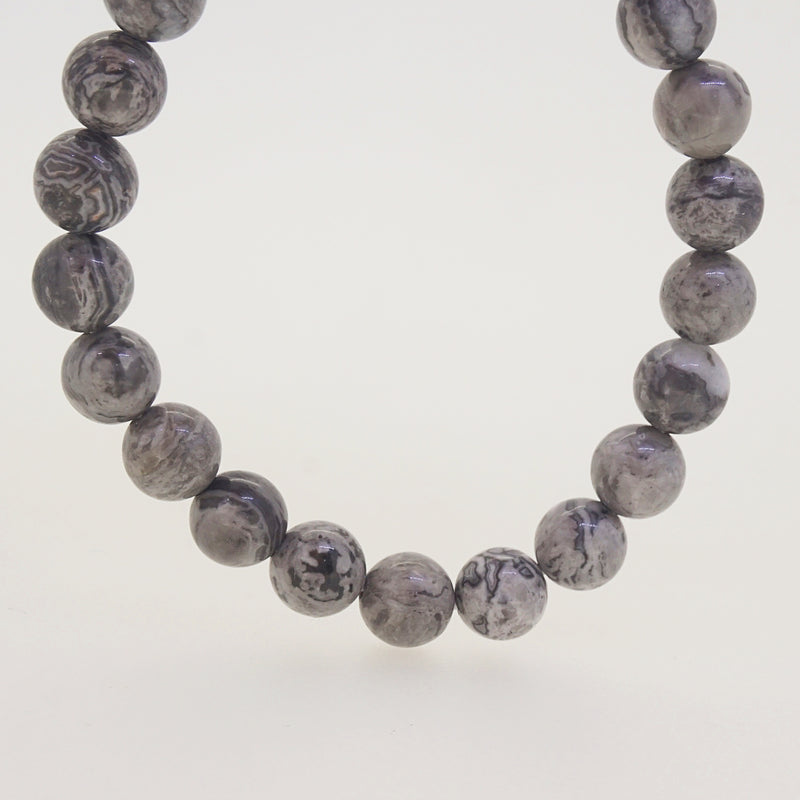 Gray Crazy Lace Agate 8mm - Gaea | Crystal Jewelry & Gemstones (Manila, Philippines)