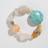 African Blue Opal, Carnelian, and Rose Quartz Mixed Gemstones - Gaea