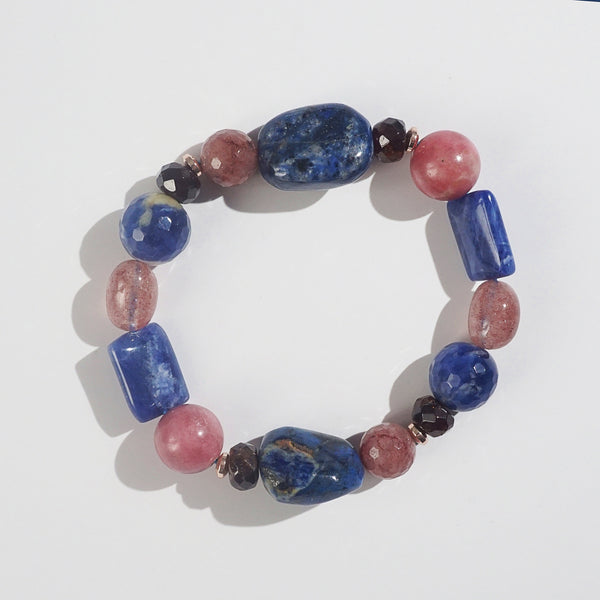 Sodalite, Dumortierite, and Rhodonite Mixed Gemstones - Gaea