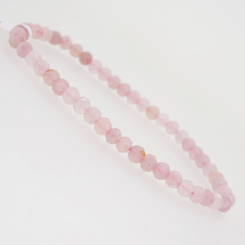 Madagascar Rose Quartz Faceted Rondelle 4.5mm - Gaea | Crystal Jewelry & Gemstones (Manila, Philippines)