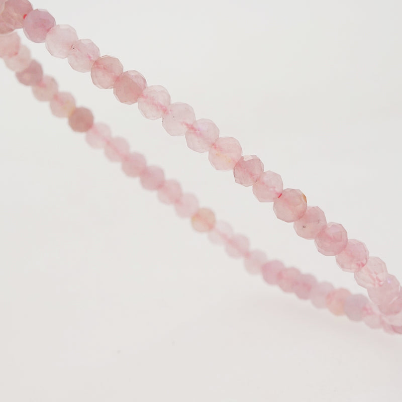 Madagascar Rose Quartz Faceted Rondelle 4.5mm - Gaea | Crystal Jewelry & Gemstones (Manila, Philippines)