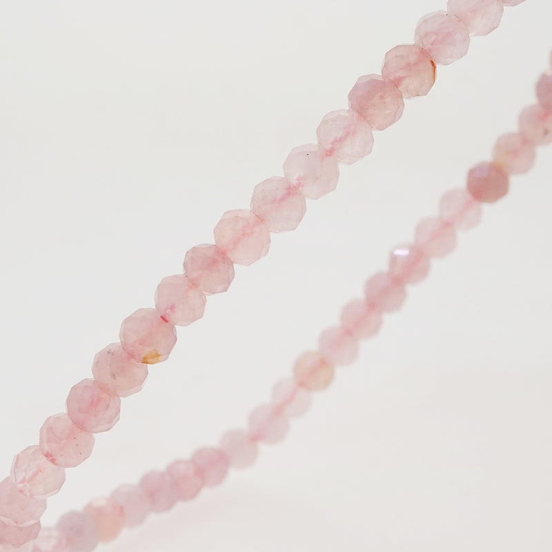 Madagascar Rose Quartz Faceted Rondelle 4.5mm - Gaea | Crystal Jewelry & Gemstones (Manila, Philippines)