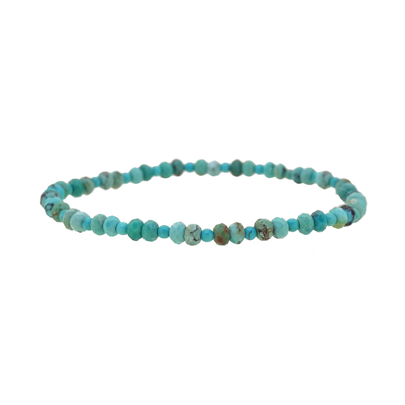 Turquoise Faceted Rondelle with 2mm - Gaea