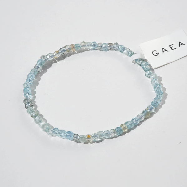 Aquamarine Faceted Rondelle - Gaea