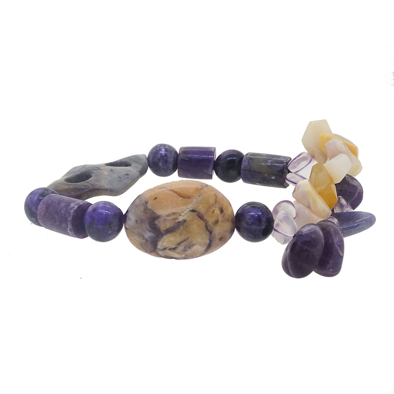 Tiffany Stone, Charoite, Jasper, and Moonstone Mixed Gemstones - Gaea