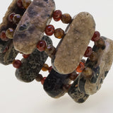 Ocean Jasper, Hessonite Garnet, and African Green Garnet Raw Cuff - Gaea | Crystal Jewelry & Gemstones (Manila, Philippines)