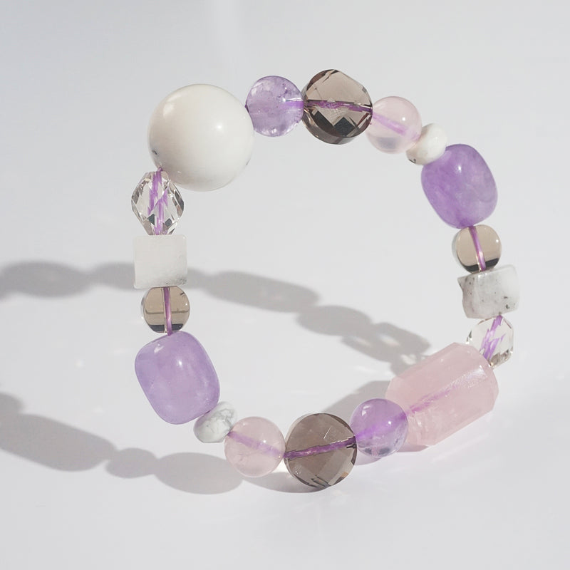 Rose Quartz, Amethyst, Dendritic Agate Mixed Gemstones - Gaea