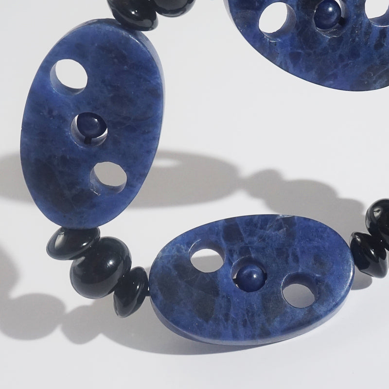 Dumortierite, Black Onyx, and Lapis Lazuli Mixed Gemstones - Gaea