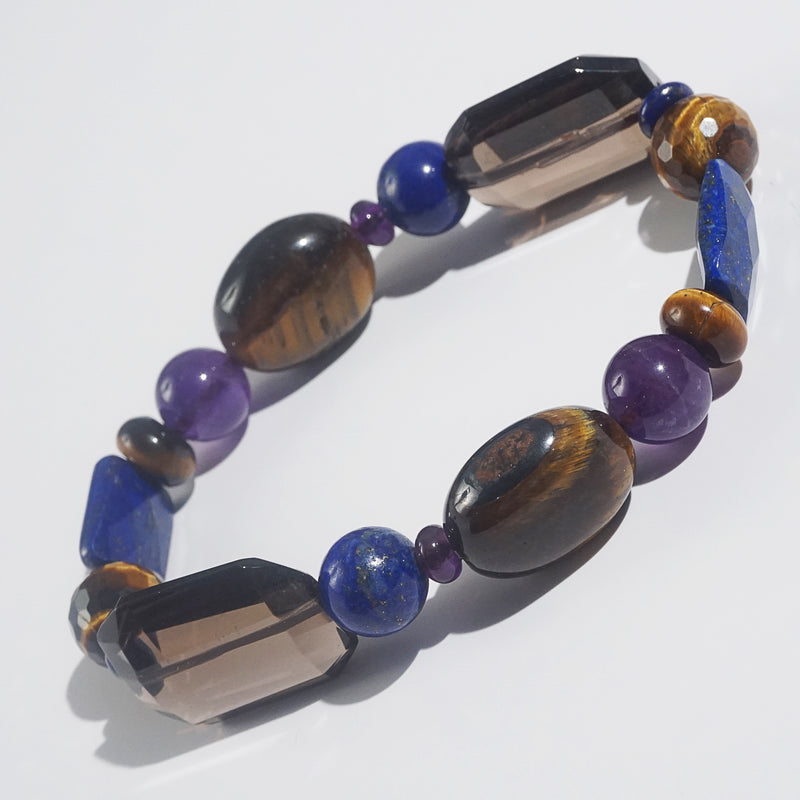 Smoky Quartz, Lapis Lazuli, Amethyst Mixed Gemstones - Gaea