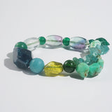 Apatite, Chrysoprase, and Rainbow Fluorite Mixed Gemstones - Gaea