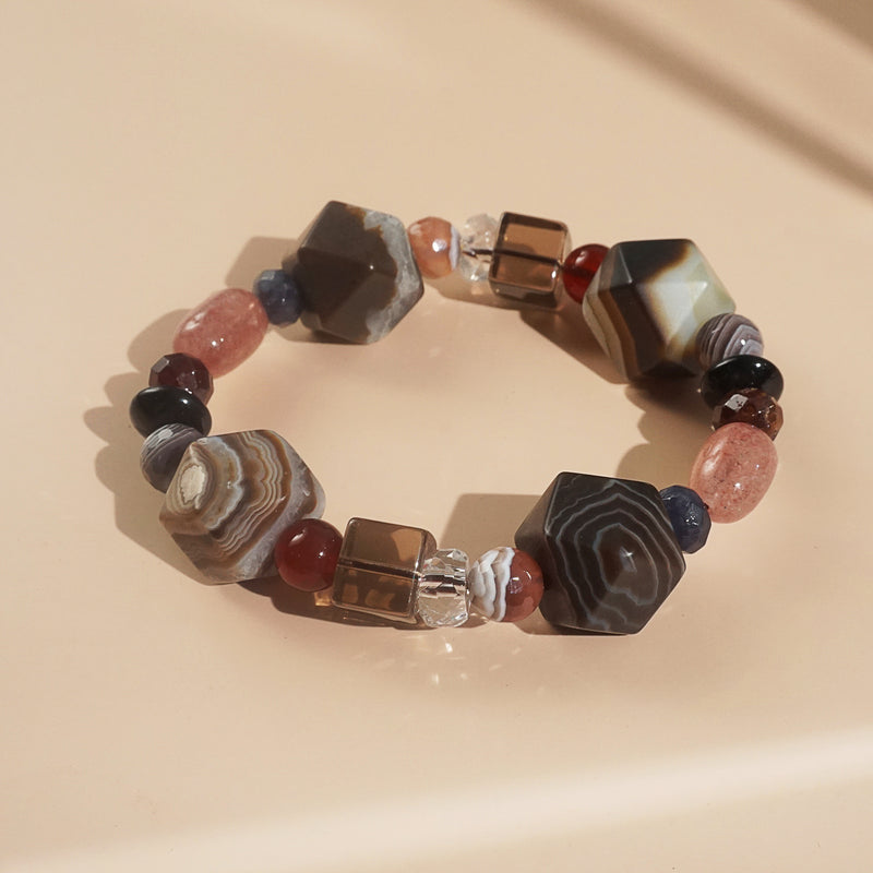 Agate, Muscovite, and Black Onyx Mixed Gemstones - Gaea