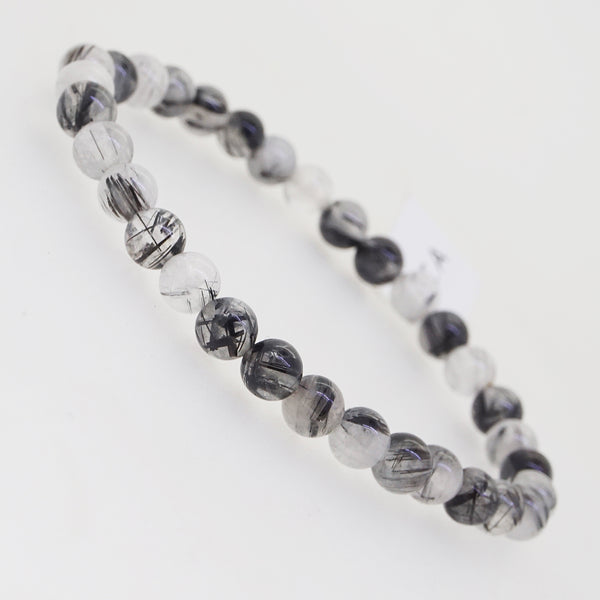 Black Tourmalinated Quartz 6mm - Gaea | Crystal Jewelry & Gemstones (Manila, Philippines)