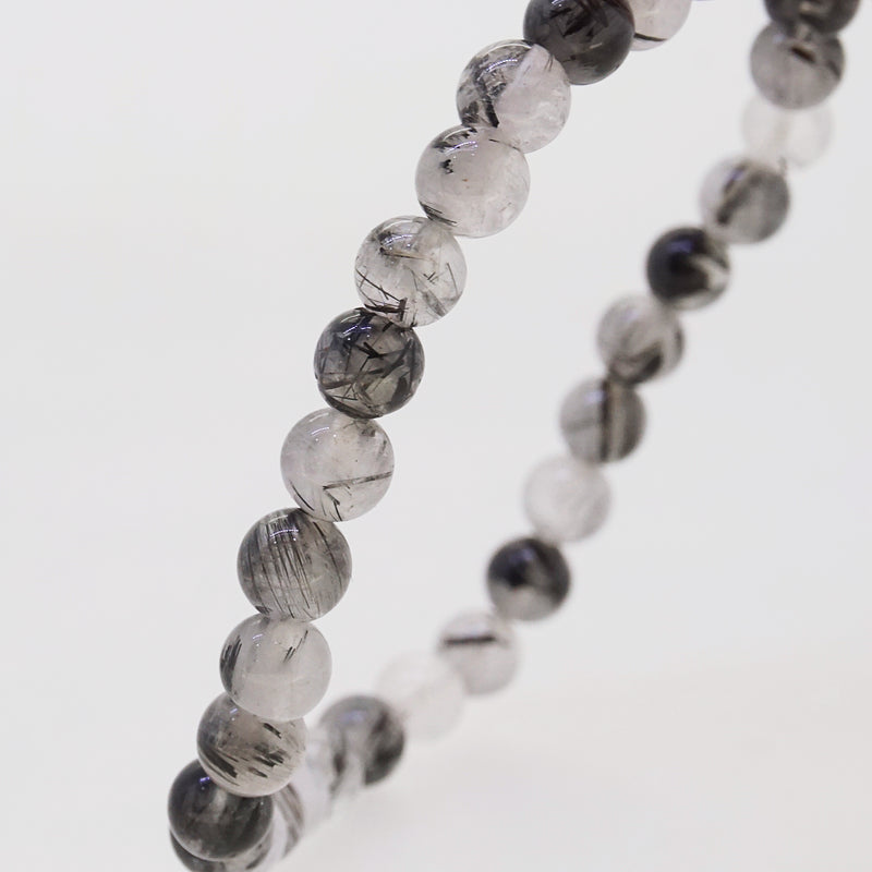 Black Tourmalinated Quartz 6mm - Gaea | Crystal Jewelry & Gemstones (Manila, Philippines)