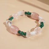 Rose Quartz, Malachite, and Rainbow Moonstone Mixed Gemstones - Gaea