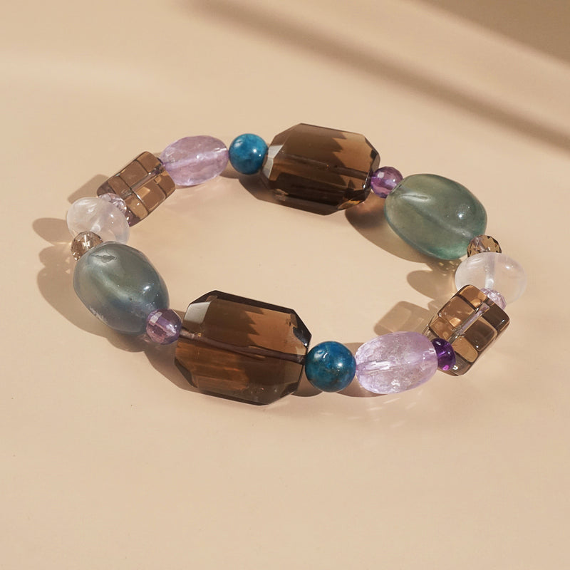 Smoky Quartz, Fluorite, and Amethyst Mixed Gemstones - Gaea