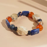 Ivory Opal, Sodalite, and Carnelian Mixed Gemstones - Gaea