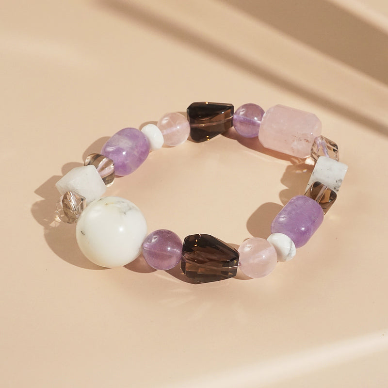 Rose Quartz, Amethyst, Dendritic Agate Mixed Gemstones - Gaea