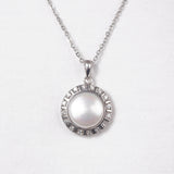 Freshwater Pearl Button with Zirconia - GAEA