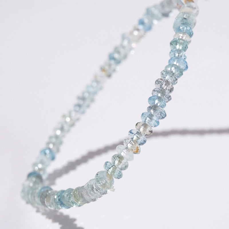 Aquamarine Micro-Faceted Rondelle - GAEA