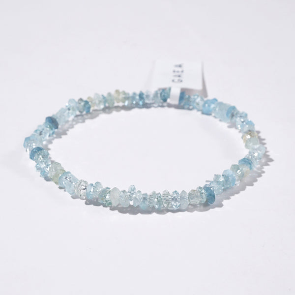 Aquamarine Point-Edge Faceted Rondelle - GAEA