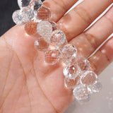 A-Grade Clear Quartz Briolette (L) with 12mm Clear Quartz - GAEA