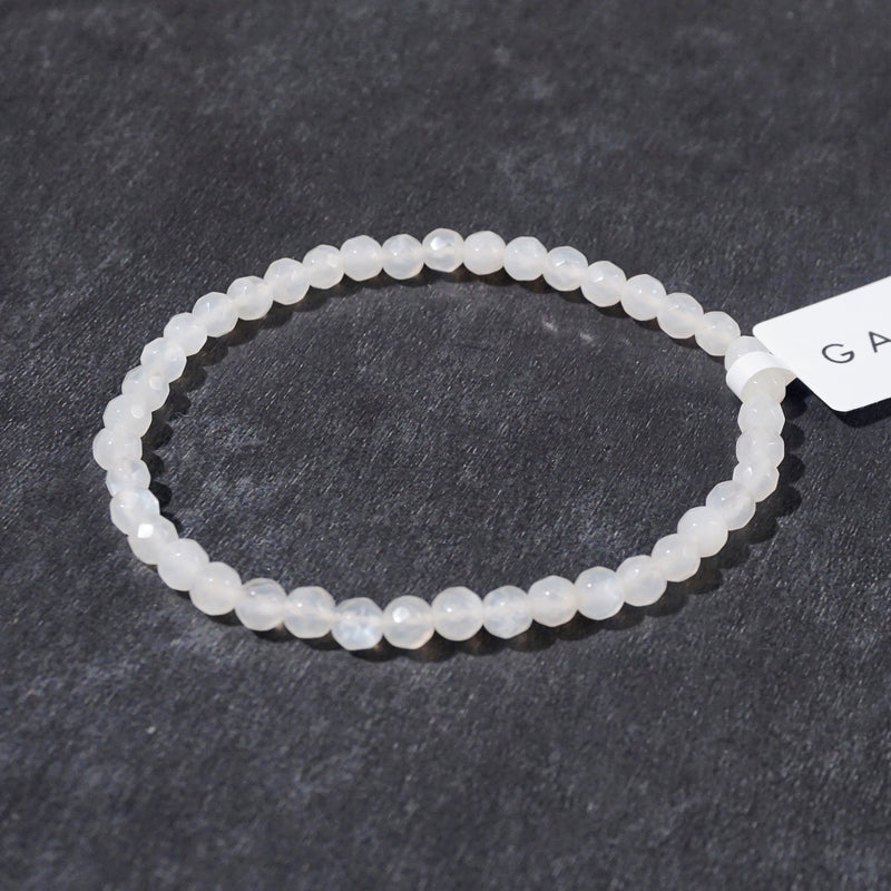 White Moonstone Faceted 4mm - GAEA