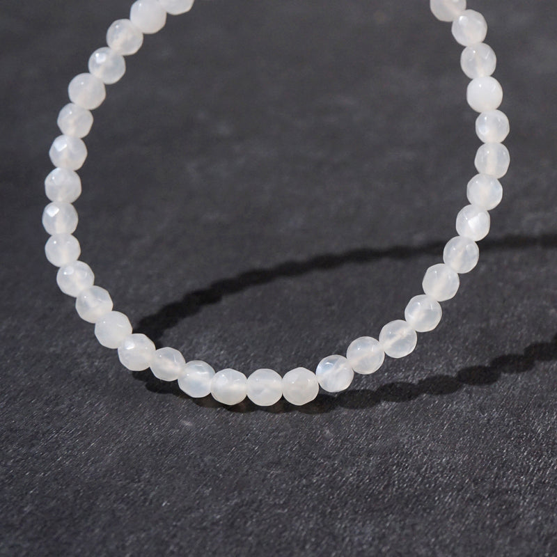White Moonstone Faceted 4mm - GAEA