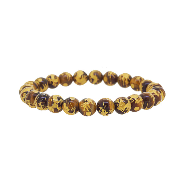 Tiger Eye with Carved Gold Overlay - Gaea | Crystal Jewelry & Gemstones (Manila, Philippines)