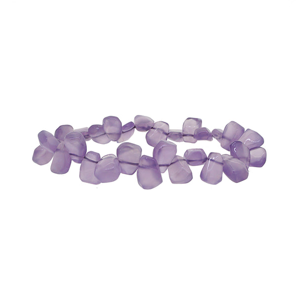 A-Grade Purple Chalcedony Flat Briolette - Gaea | Crystal Jewelry & Gemstones (Manila, Philippines)