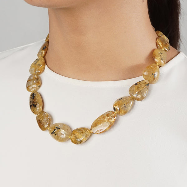 Golden Rutilated Quartz Tumble - Gaea | Crystal Jewelry & Gemstones (Manila, Philippines)
