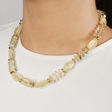 Lemon Quartz Faceted Rondelle with Gold Hematite - Gaea | Crystal Jewelry & Gemstones (Manila, Philippines)