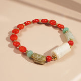 Ivory and Red Coral, Jade, and Aventurine - GAEA