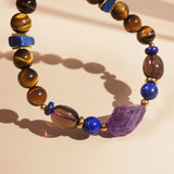 Amethyst, Lapis Lazuli, Smoky Quartz, and Tiger Eye - GAEA