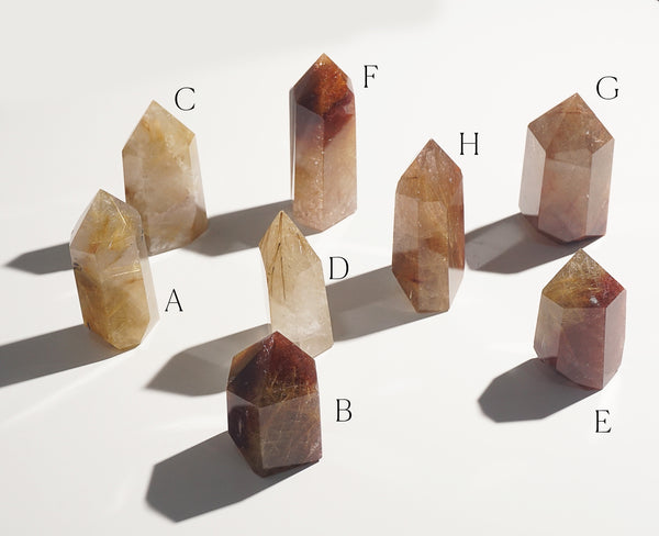 Golden/Copper Rutilated Quartz Point G - Gaea