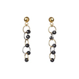 Black Spinel Faceted 4mm with Two-tone Links - Gaea | Crystal Jewelry & Gemstones (Manila, Philippines)