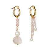 Asymmetrical Rose Quartz and Freshwater Pearl - Gaea | Crystal Jewelry & Gemstones (Manila, Philippines)