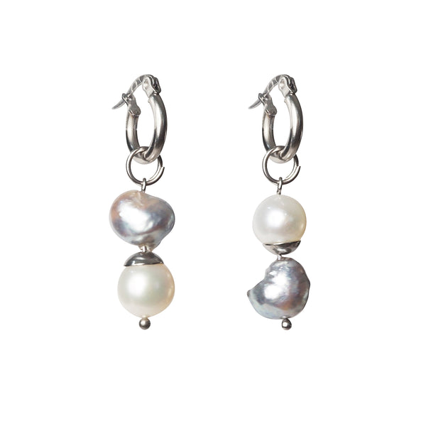 Gray Baroque Pearl and White Freshwater Pearl - Gaea | Crystal Jewelry & Gemstones (Manila, Philippines)