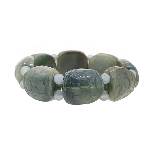 Burma Jade Carved Tortoise Bangle - Gaea | Crystal Jewelry & Gemstones (Manila, Philippines)